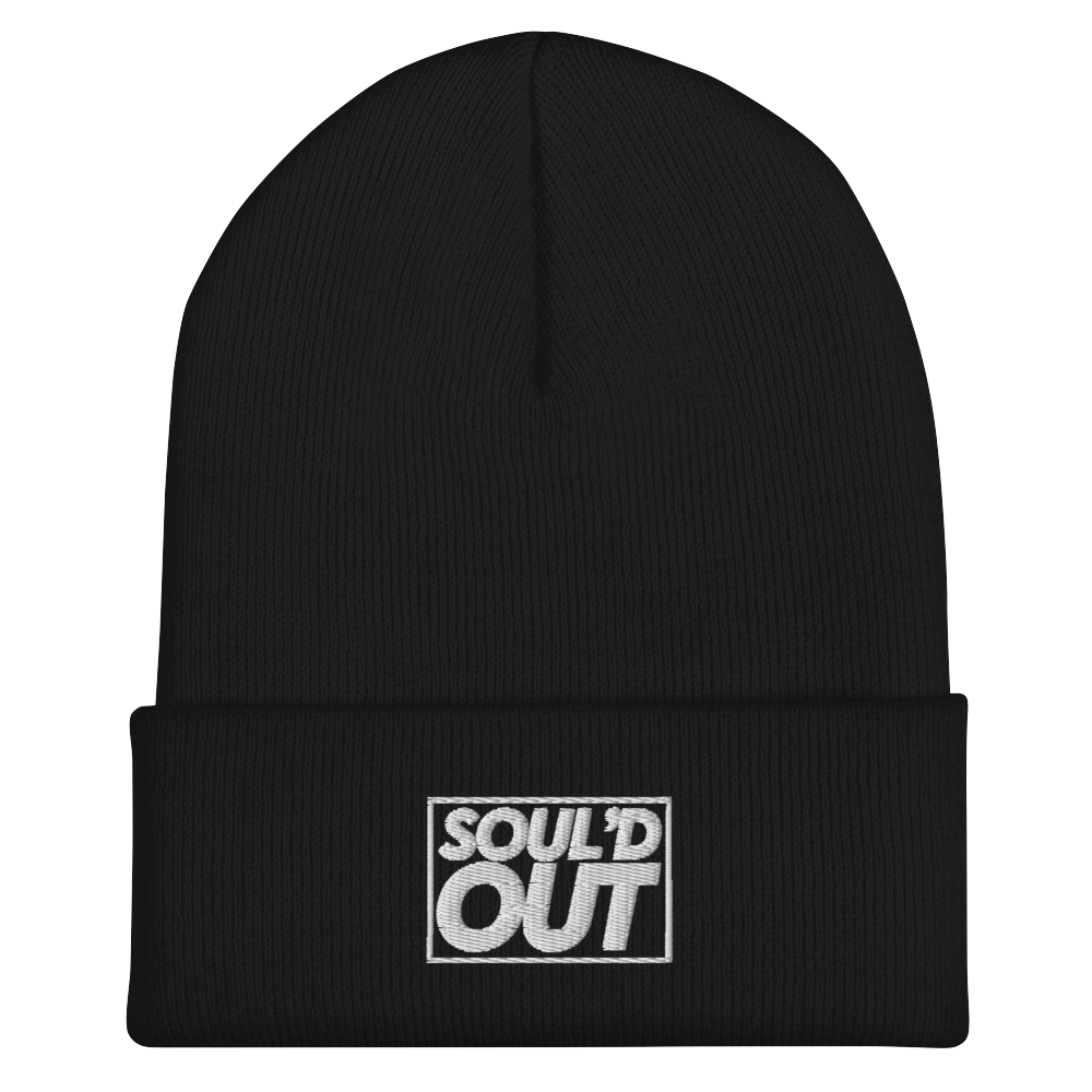 Black Logo Cuffed Beanie